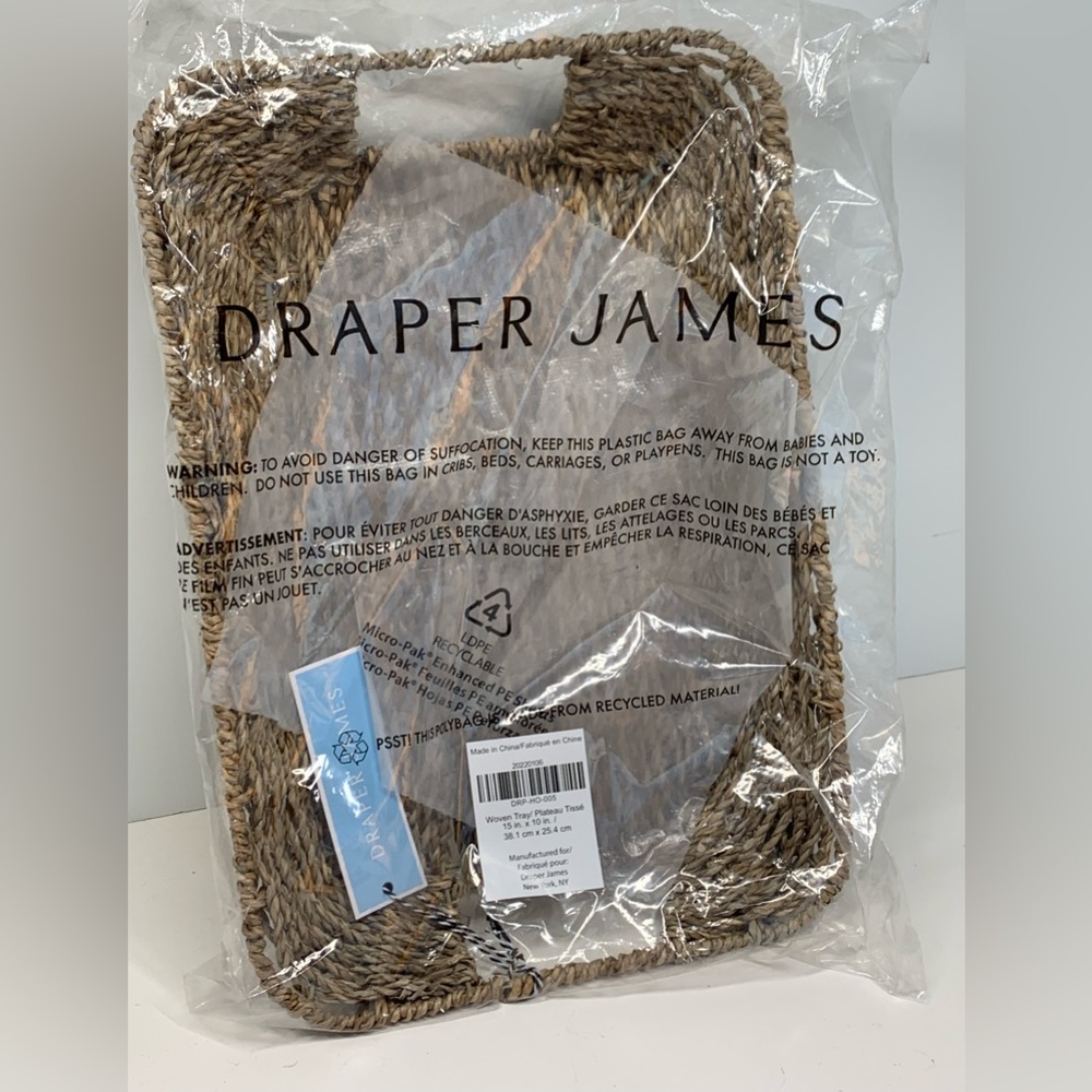 NWT Draper James Woven Tray 15x10”